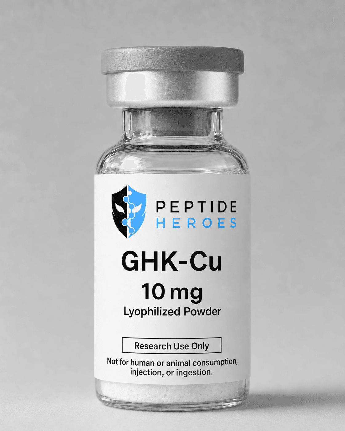 Peptide Heroes GHK-Cu research-use-only vial